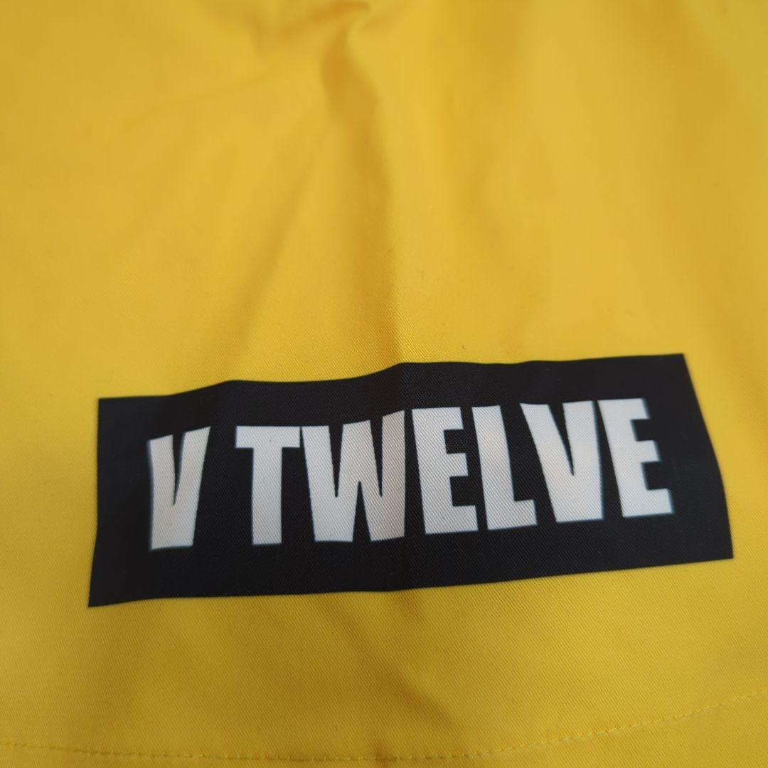 V12 ゴルフ レディース スカート インナーパンツ ロゴスカート 黄色 M