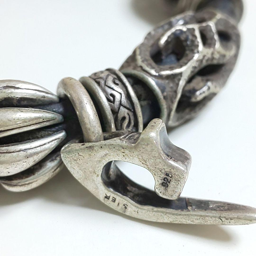 ☆ ナグァール シルバー925 レザーブレスレット 美品 希少 - メルカリ