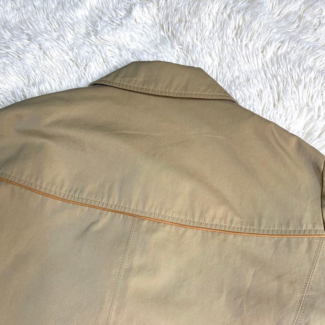 良品✨Etro ステンカラーコート ライナー ペイズリー 総柄 レザー 綿 L