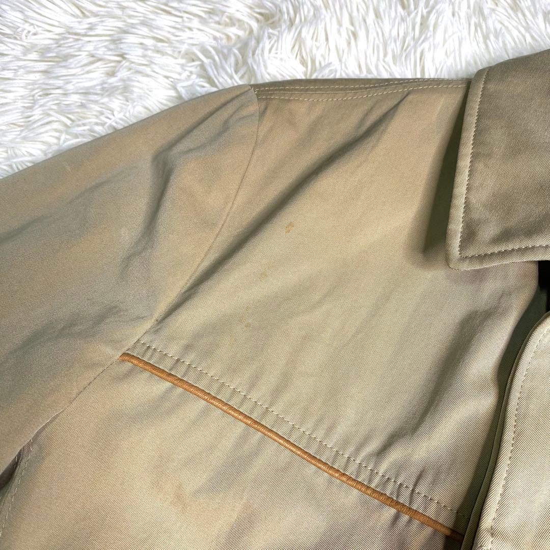 良品✨Etro ステンカラーコート ライナー ペイズリー 総柄 レザー 綿 L