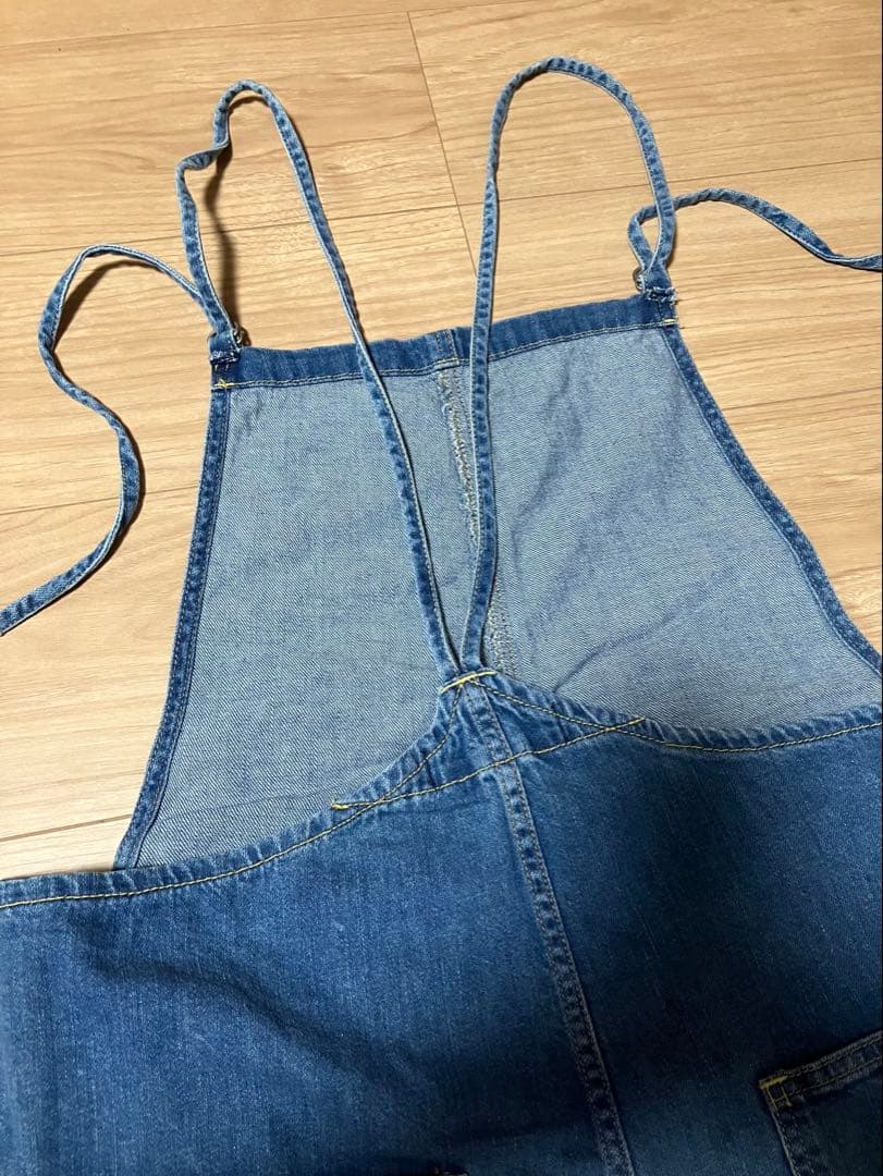 新品未使用】ミューニック デニムブルー ワイドレッグサロペット