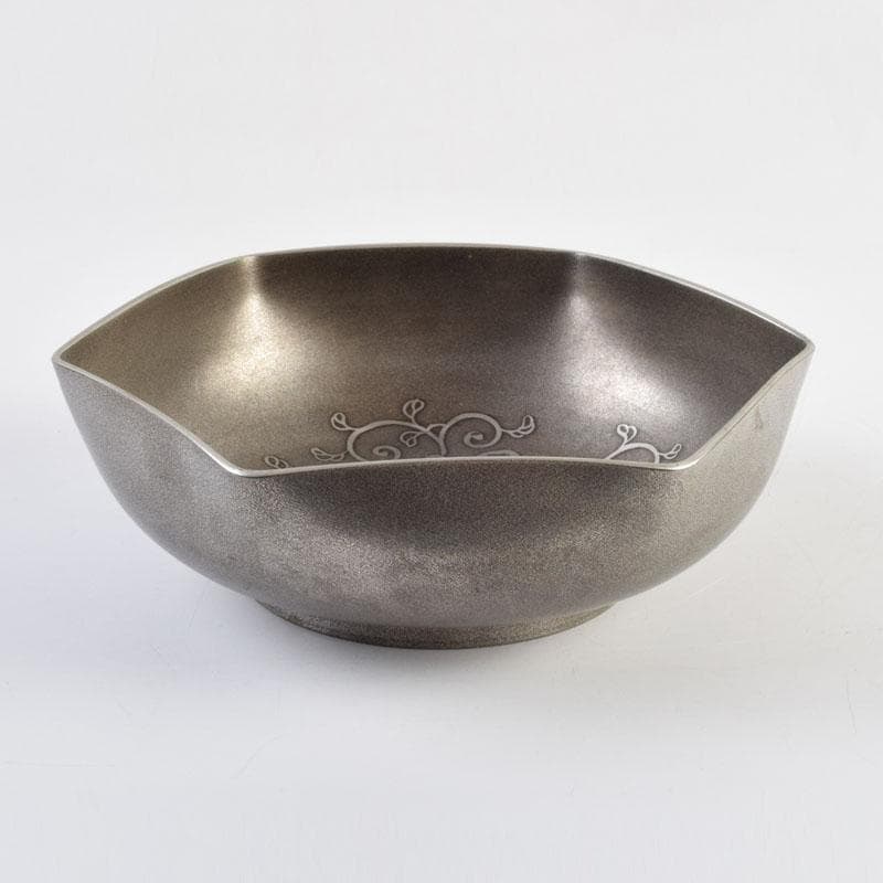 茶道具 古錫 三越製 花草文 菓子器 菓子鉢 時代箱付 V 9135 - メルカリ