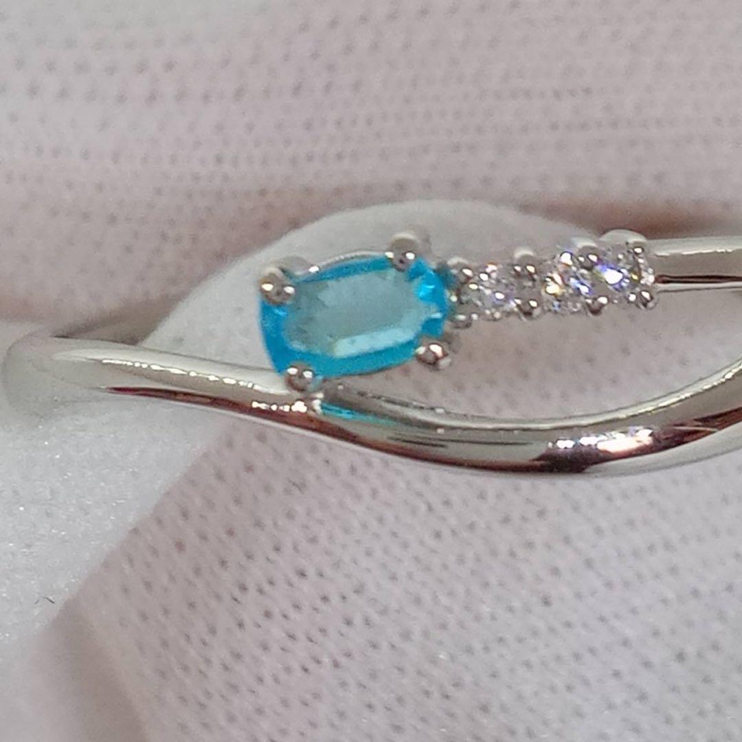 y*i様 pt900 パライバトルマリン＆ダイヤモンドリング　ミルフローラ　鑑別 楽天市場】Pt900 パライバトルマリン & ダイヤモンド リング パライバ