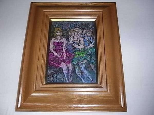 希少美品1980年代作◆「真作」松本富太郎『モンパルナスの夜』油絵SM号 20万 希少美品1980年代作◇「真作」松本富太郎『モンパルナスの夜』油絵SM号