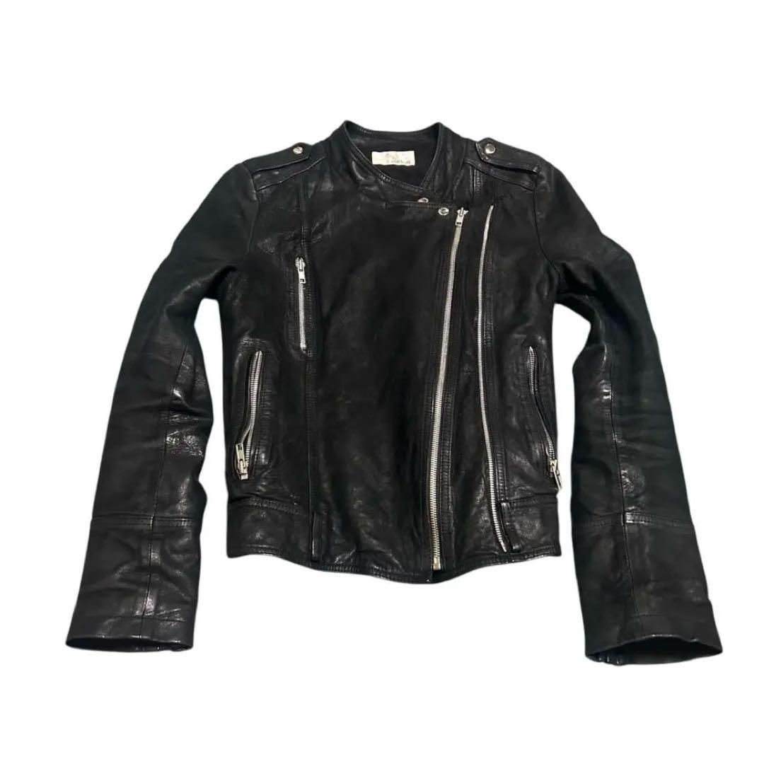 00’s Japanese label leather Swede jacket SOLD] Japanese Brand - Early 00s Sting Ray Bondage Riders Fur
