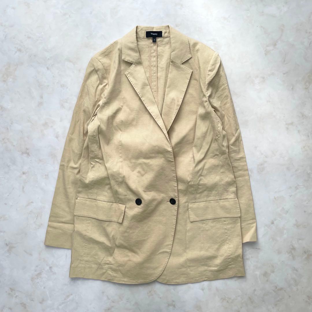 theory パンツスーツ セットアップ リネン混 S ダブル - メルカリ