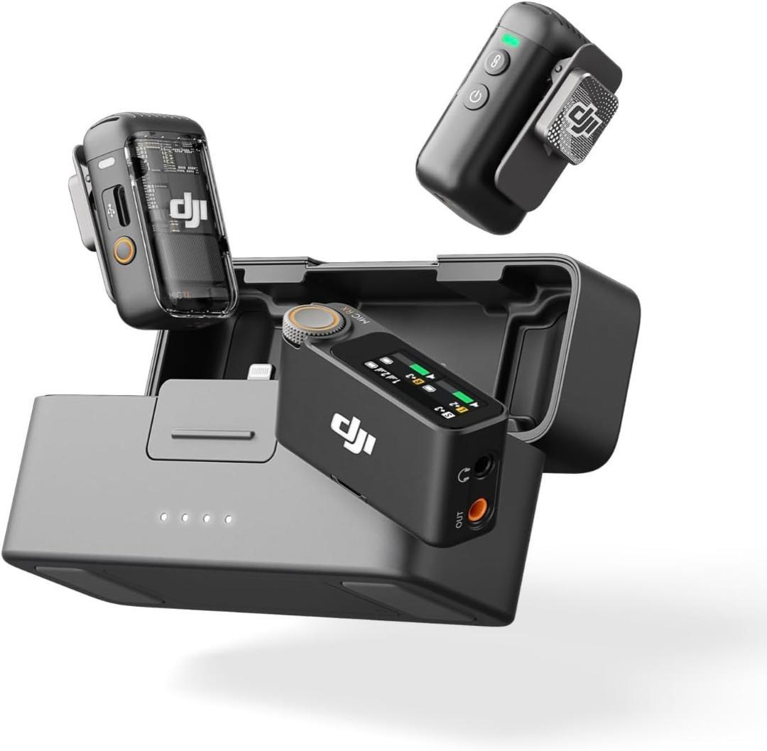 DJI Mic 2（トランスミッター×2 + レシーバー×1 + 充電ケース） DJI Mic 2 (トランスミッター×2 + レシーバー×1 + 充電ケース