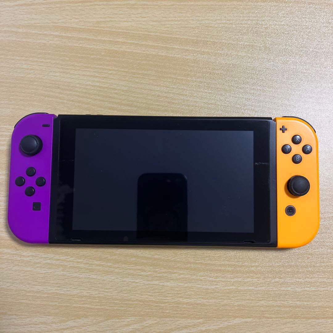 Nintendo switch 本体 ジョイコン純正 パープル/オレンジ - メルカリ