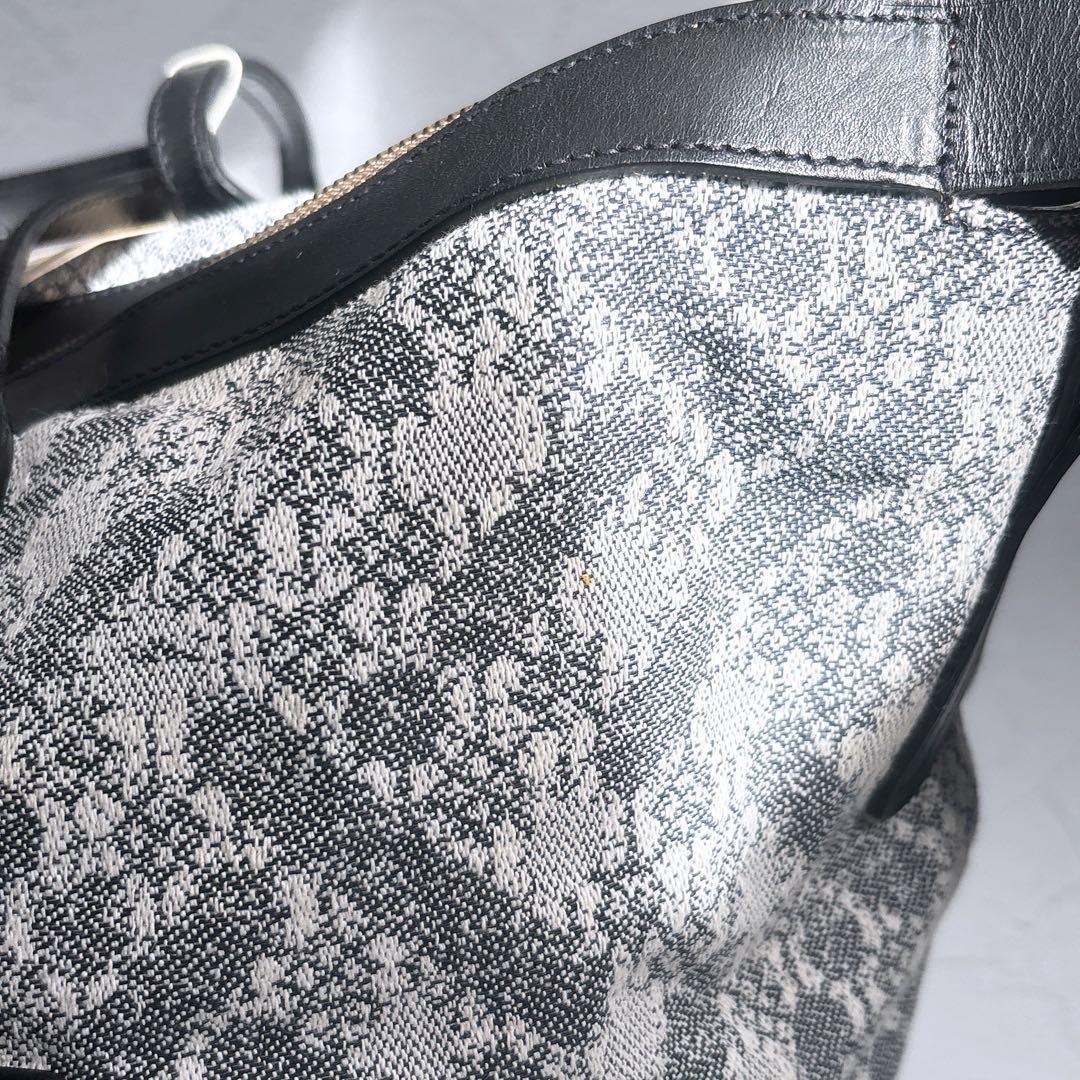 《20周年限定》genten ジャカードハタ ボストンバッグ 和紙 レザー 美品