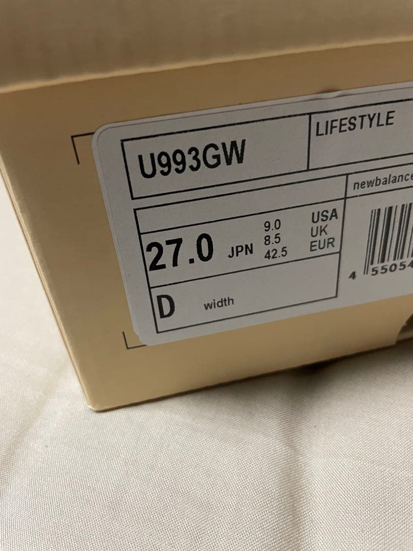 【新品】new balance U993GW 27.0cm