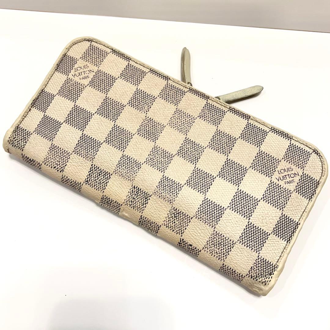 ルイヴィトン 長財布 ダミエ アズール アンソリット ホワイト N63072