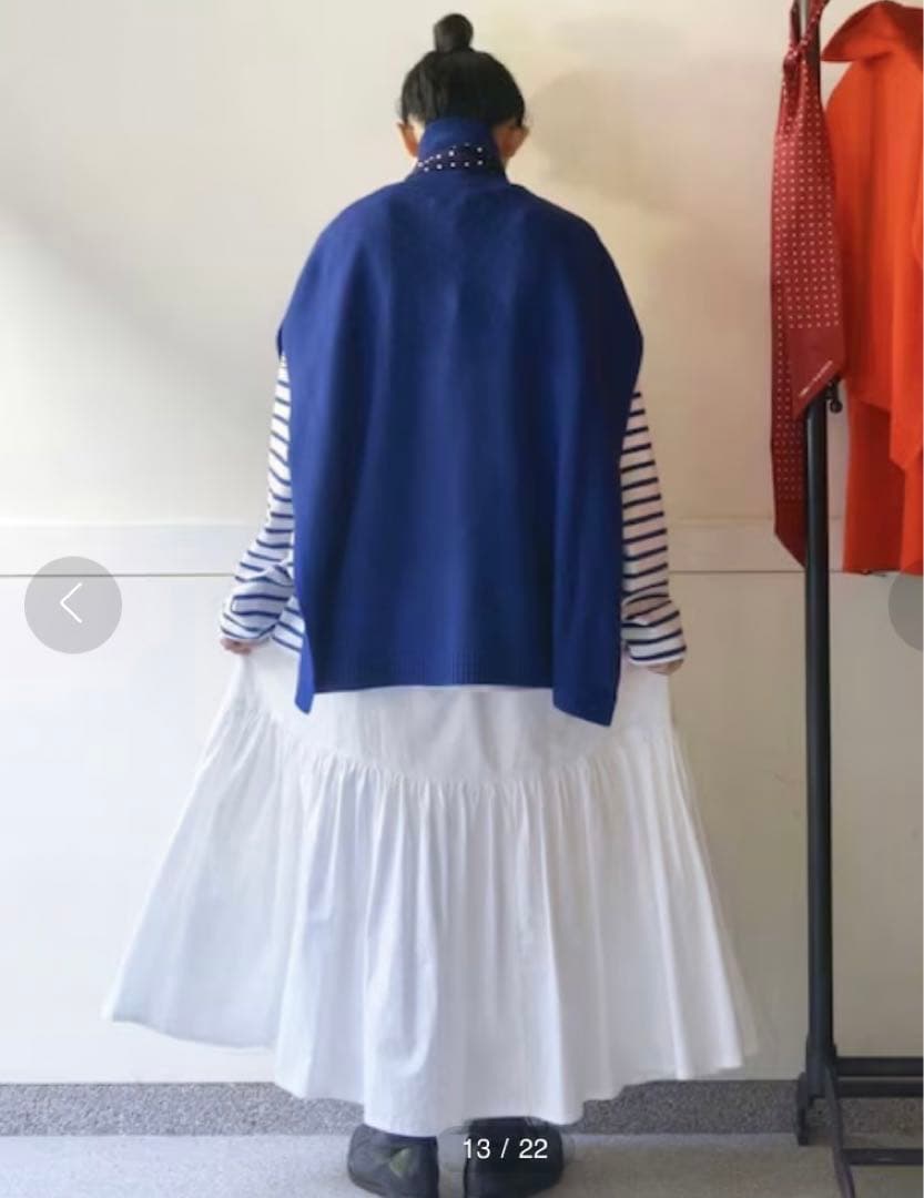 journal standard luxe タイプライター ギャザースカート 白