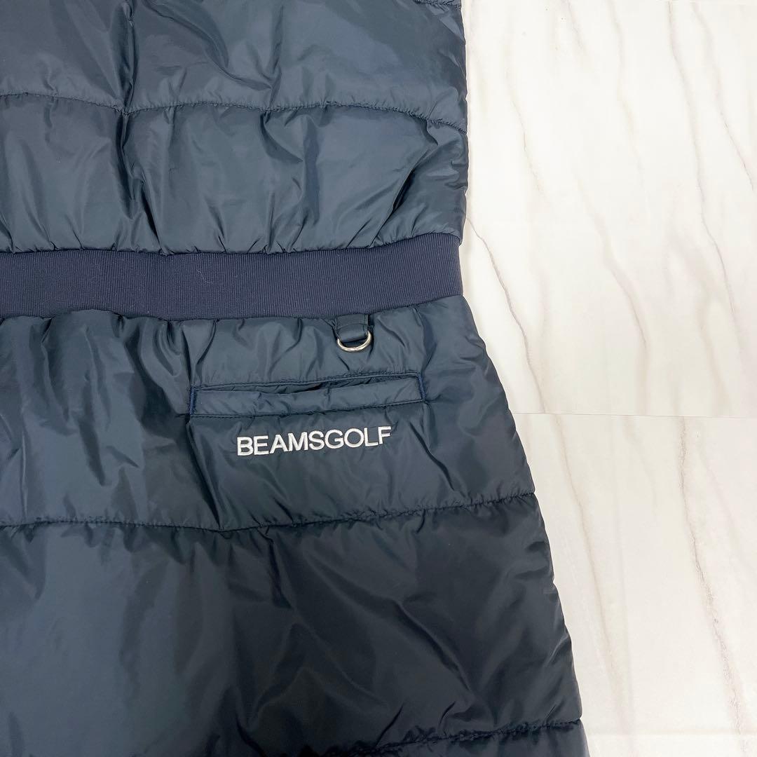 《美品》BEAMS GOLF ボア ダウンワンピース 防寒 ネイビー Ｌサイズ