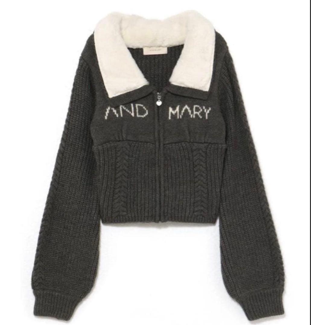 andmary mary logo zip tops gray - メルカリ