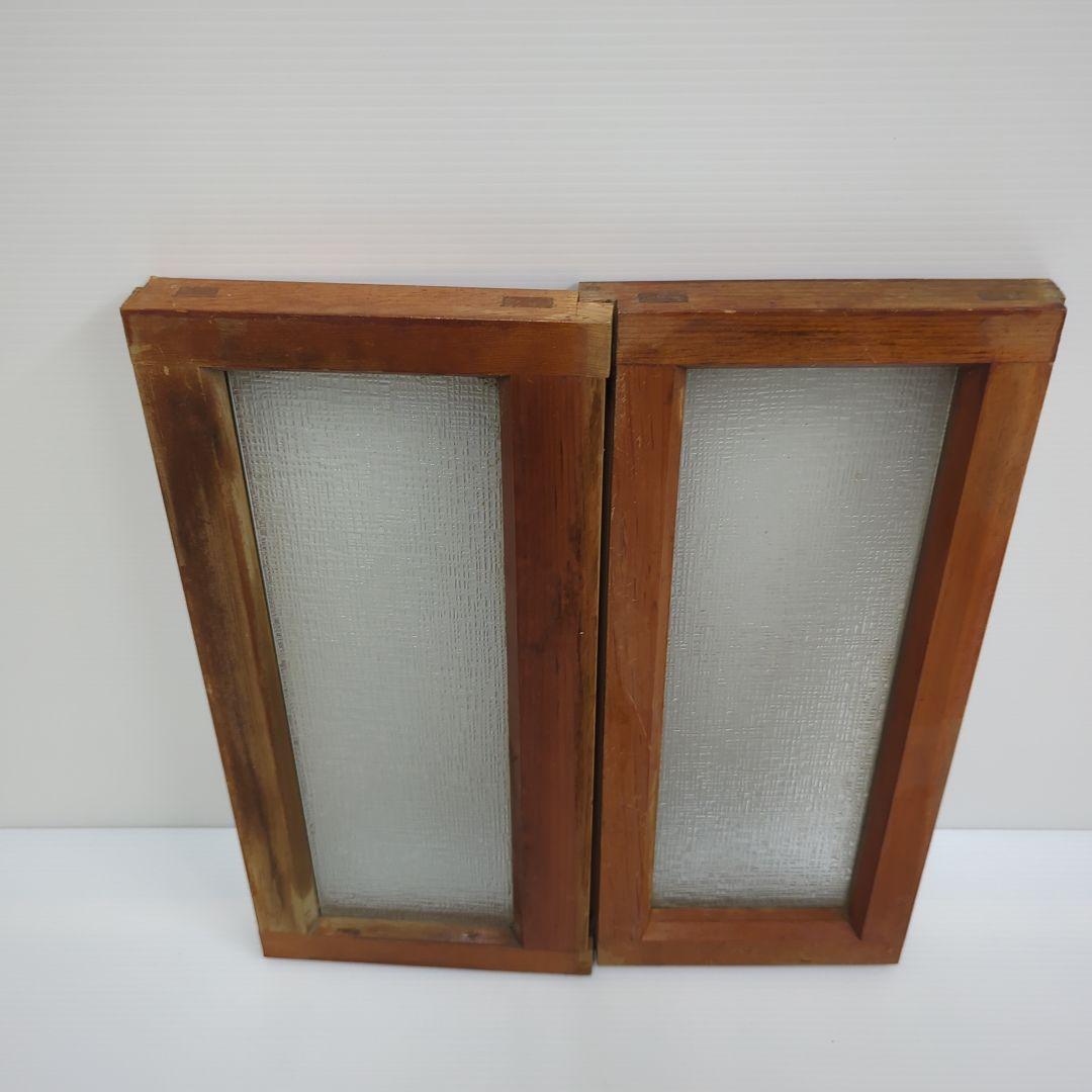 アンティーク 昭和レトロ 木製建具 窓枠 ダイヤガラス窓 ガラス扉 曇り