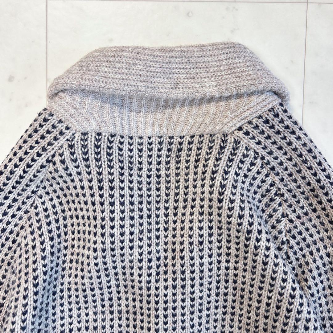 L.L.Bean バーズアイ カーディガン ショールカラー L