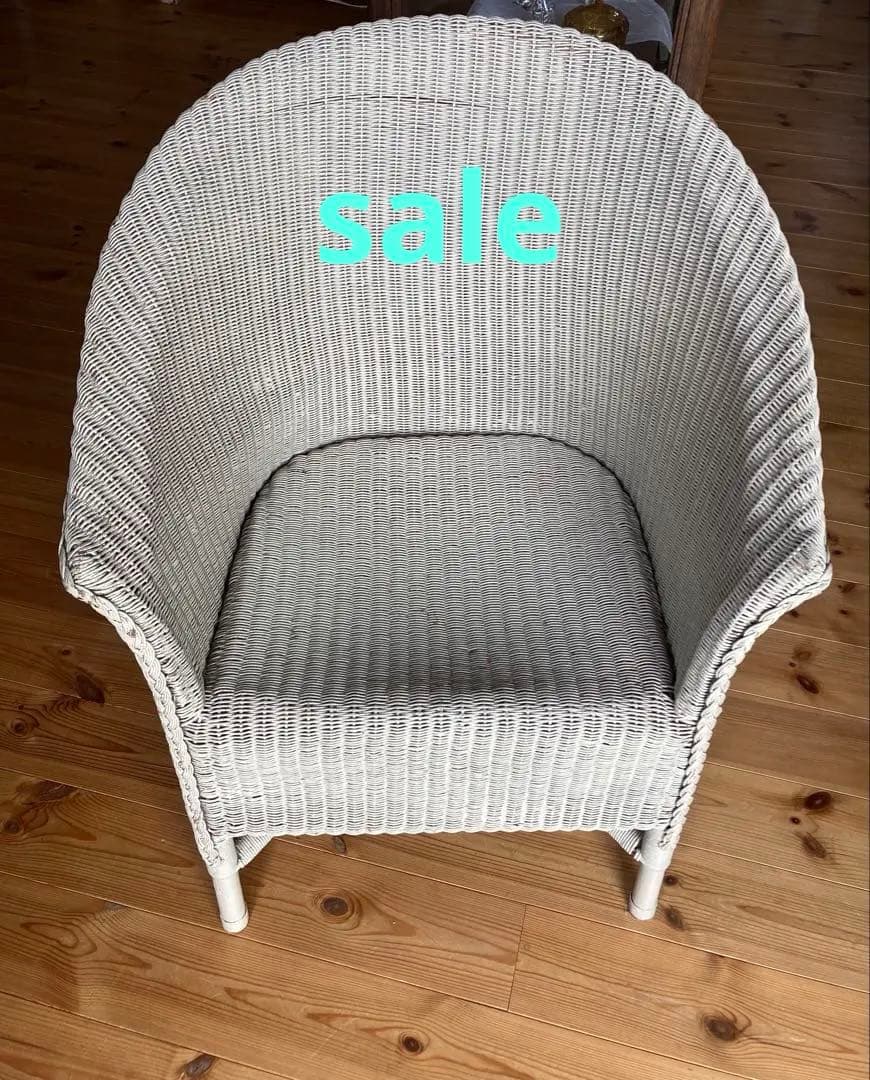 アンティーク⭐︎ロイドルーム⭐︎ホワイトアームチェア 白いアンティークのパーソナルチェア、イギリスのロイドルームチェア(m