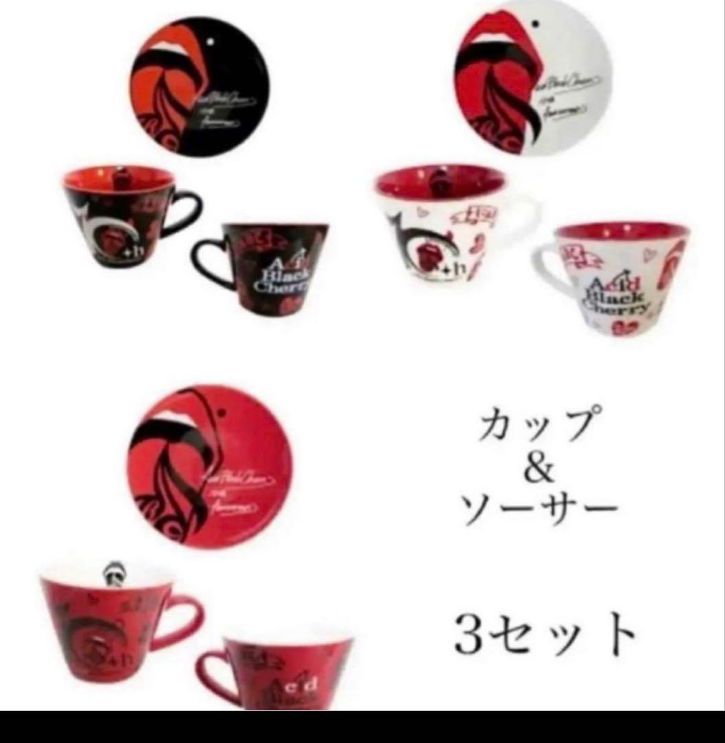 Acid Black Cherry ⑥カップ&ソーサー　ミニタオル、バッグ付