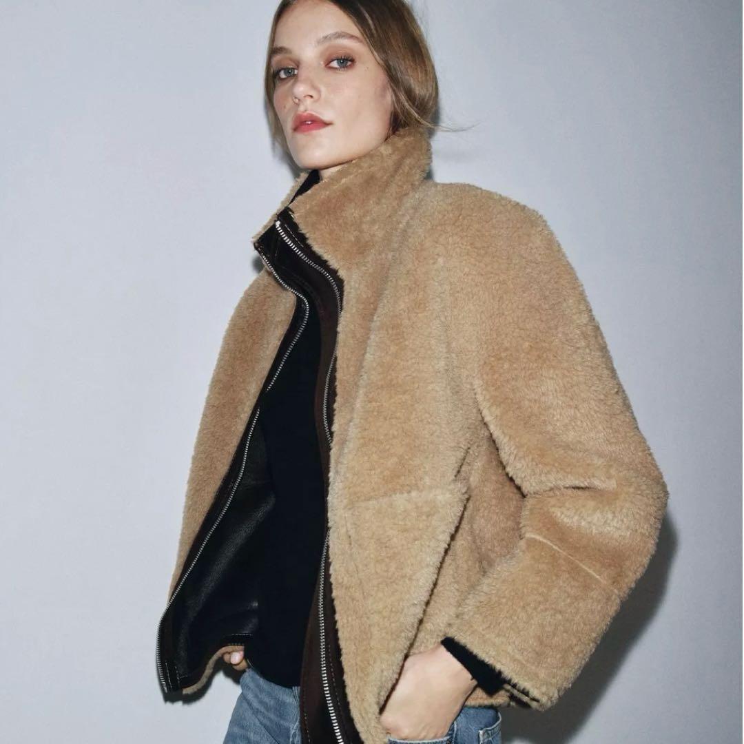 ZARA ZW COLLECTION ダブルフェイス ボアジャケット - メルカリ