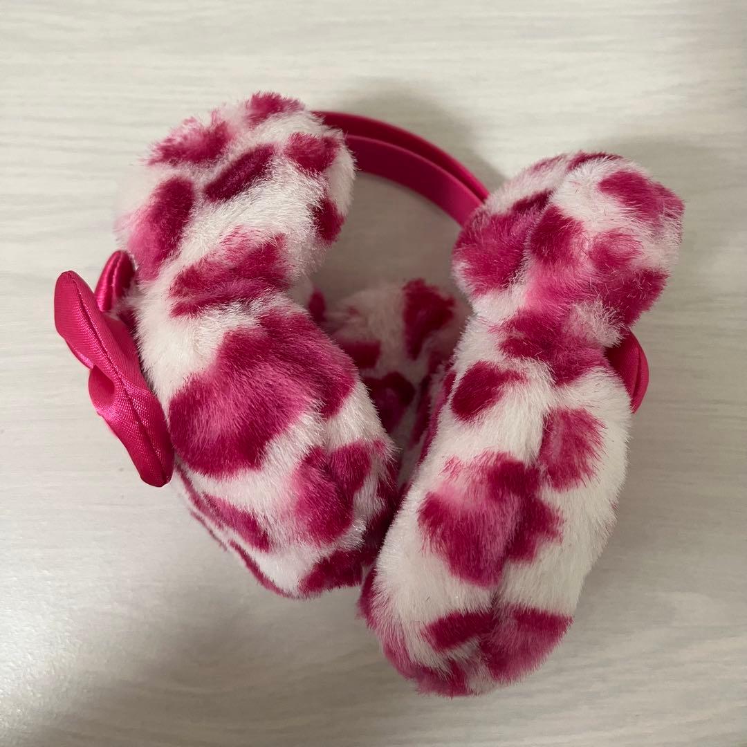 ディズニー ヒョウ柄 イヤーマフ ピンク - メルカリ