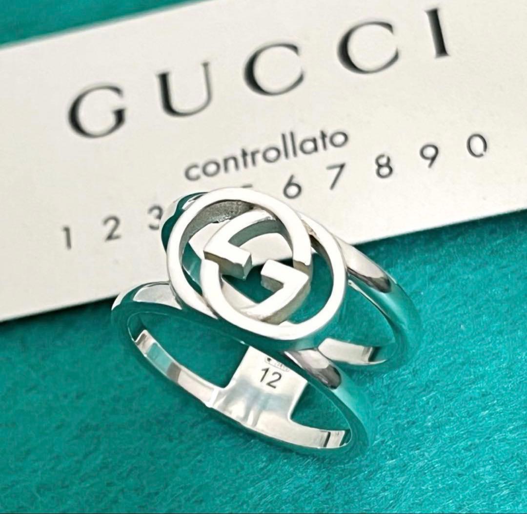 極美品‼️GUCCI 指輪 インターロッキングワイドリング 11号 - メルカリ