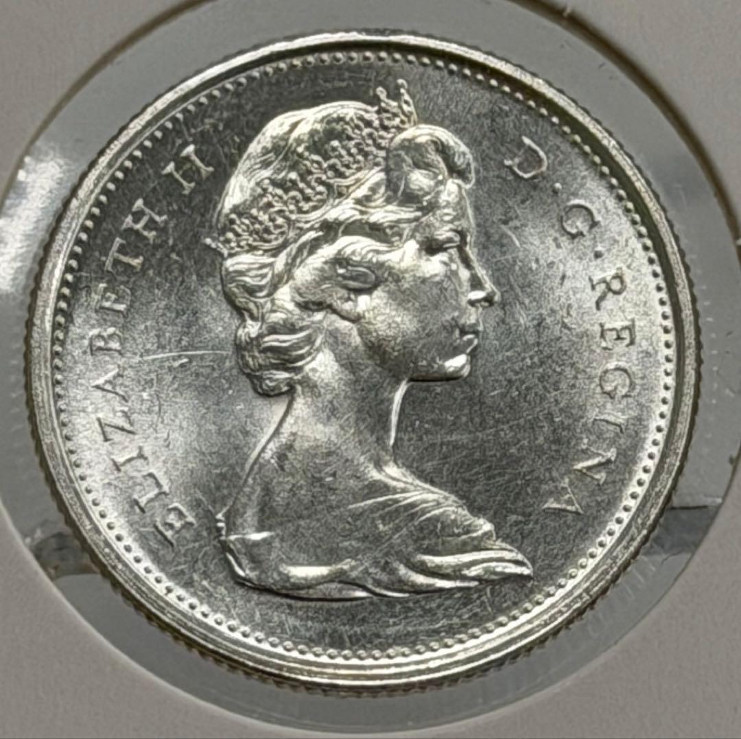 1967年カナダ建国100周年25セント記念銀貨 ハイグレード - メルカリ