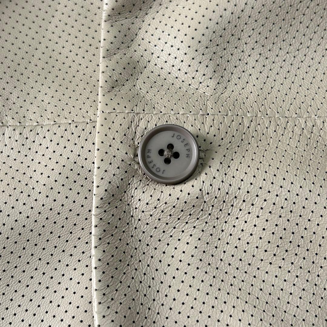 新品 25SS 定価19万 ジョセフオム 羊革 レザー テーラードジャケット50