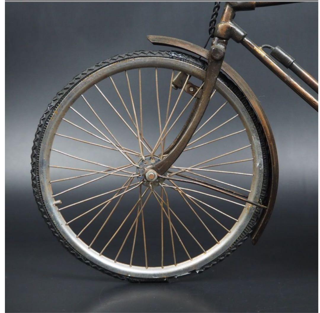 送料無料　レトロ　インテリア　アンティーク　レアミニ自転車　置物　42.5ｃｍ