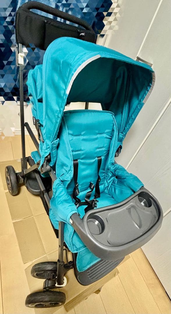 joovy カブースウルトラライト 2人乗りベビーカー レインコート付き