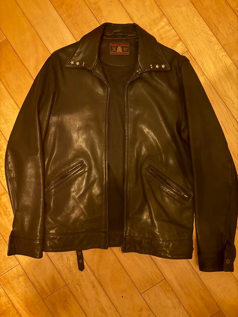 Hysteric Glamour シングルライダースジャケット　Mサイズ ルイスレザー ×HYSTERIC GLAMOUR ヒステリックグラマー スポーツマン