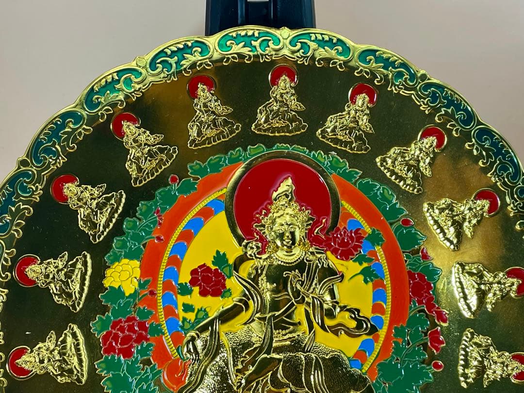 中国古美術品 清代静座観音仏像お皿 仏教古美術品 仏教