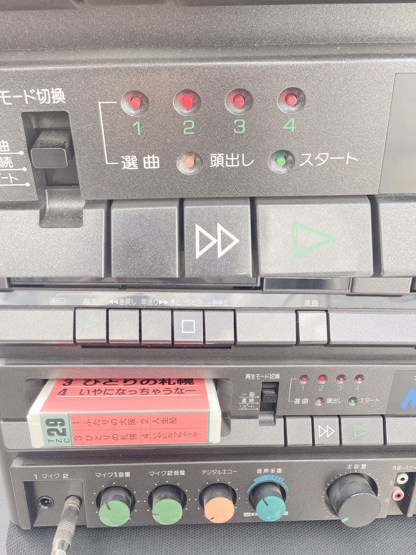 通電確認済 クラリオン カラオケセット テープ付き 演歌 MK-3200A 中古