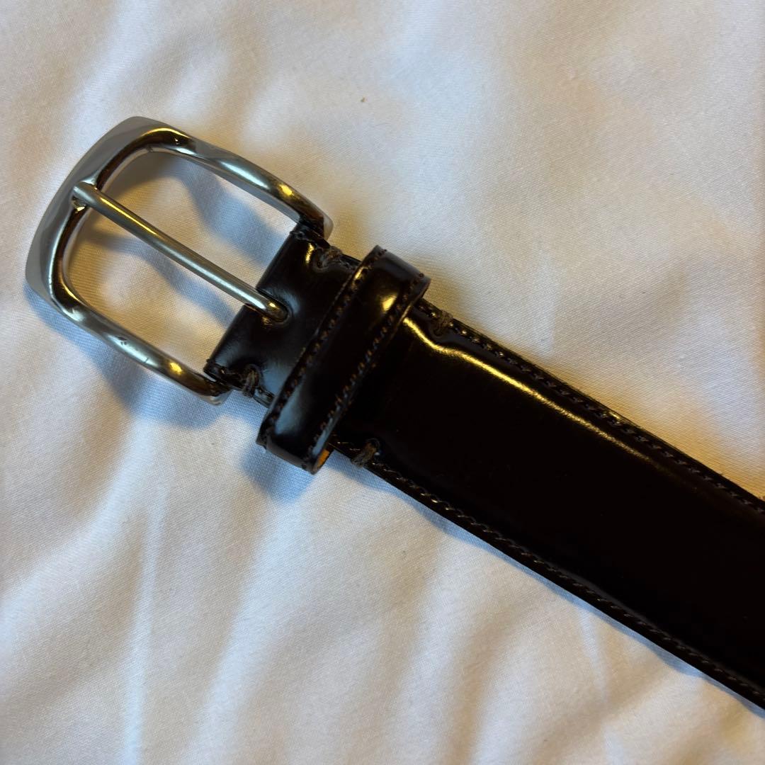 ポールスミス 希少 最高級シェルコードバン レザーベルト ダーク