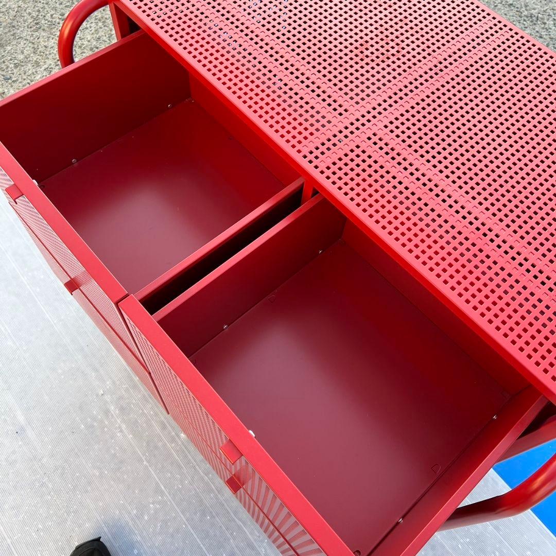 A375 IKEA/イケア ニッケビー チェスト レッド NIKKEBY - メルカリ