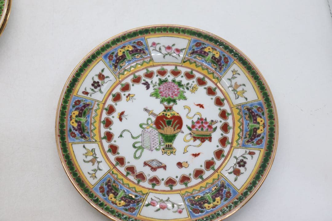 中国 1970年代 景徳鎮製 粉彩祥瑞紋大皿4点 送料込み260104 - メルカリ