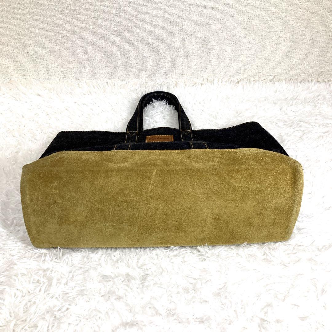 極美品】クッシュマン リバーシブル デニム チェック トートバッグ