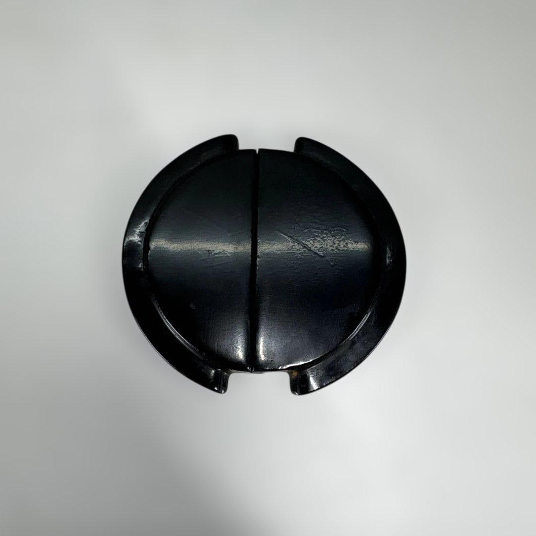 中古品】山口錠鉄造 織部丸手桶茶入（共箱）USED〈税込・送料込