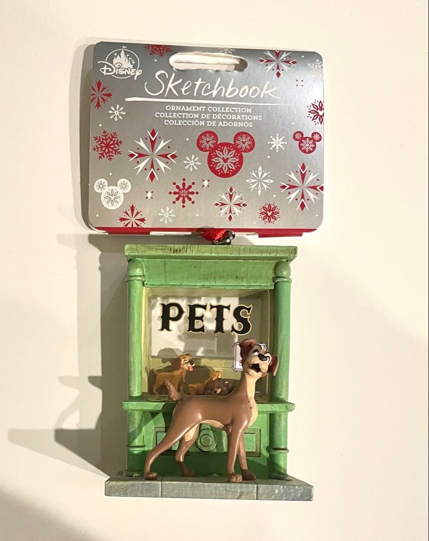 ディズニーストア　クリスマスオーナメント わんわん物語　トランプ　フィギュア ディズニー わんわん物語 レディ & トランプ オーナメント レガシー 70