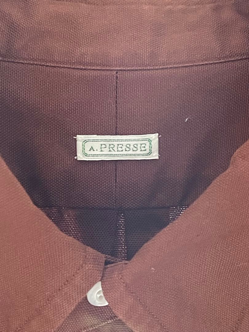 22SS A.PRESSE BD Oxford Shirt 2 ブラウン