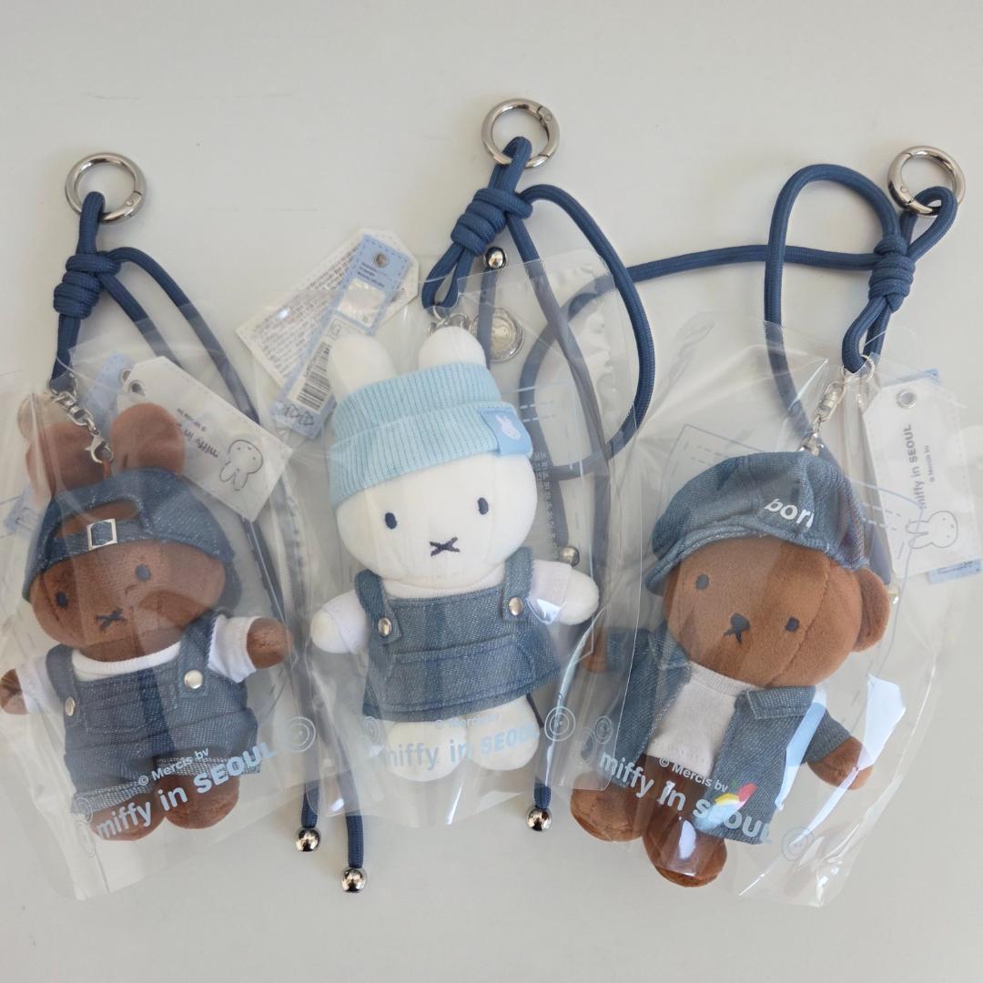 韓国限定 ソウル ソンス 聖水 ミッフィー デニムドール キーリング 3点