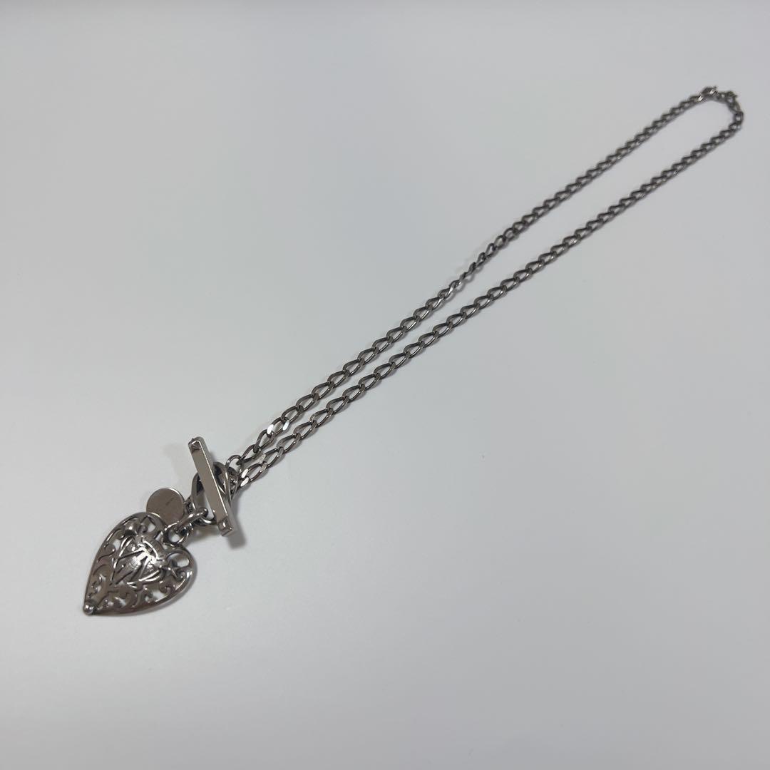 《極美品》グッチ ネックレス ハート クレスト トグル シルバー 925 紋章