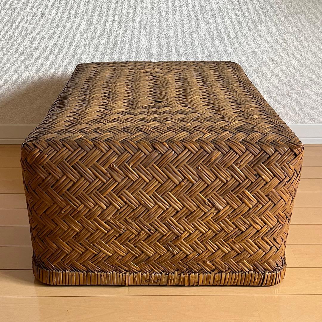 美品✨竹行李 古道具 アンティーク竹籠 収納カゴ昭和レトロ - メルカリ