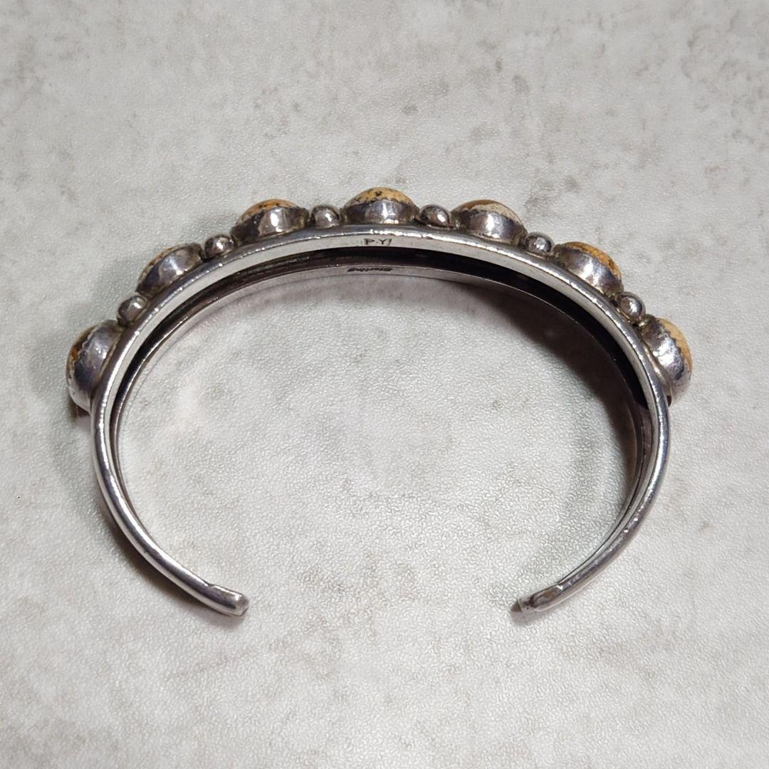 NAVAJO ナバホ Picture Jasper 7連バングル 925