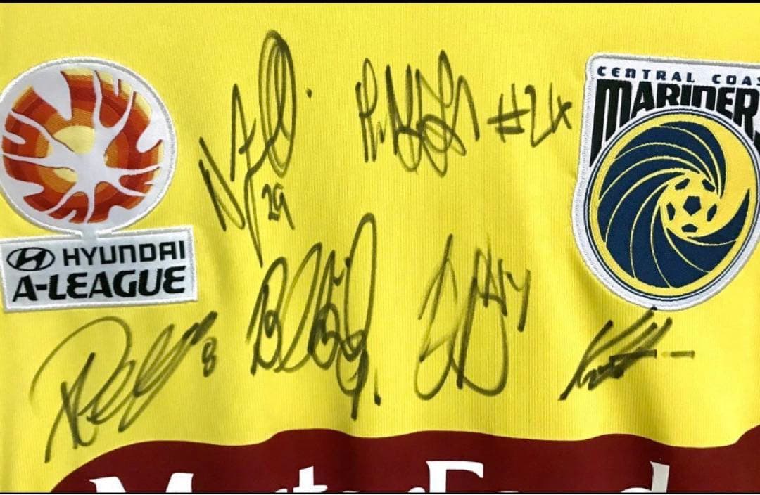 直筆 本物 オーストラリア Aリーグ セントラル コースト マリナーズ