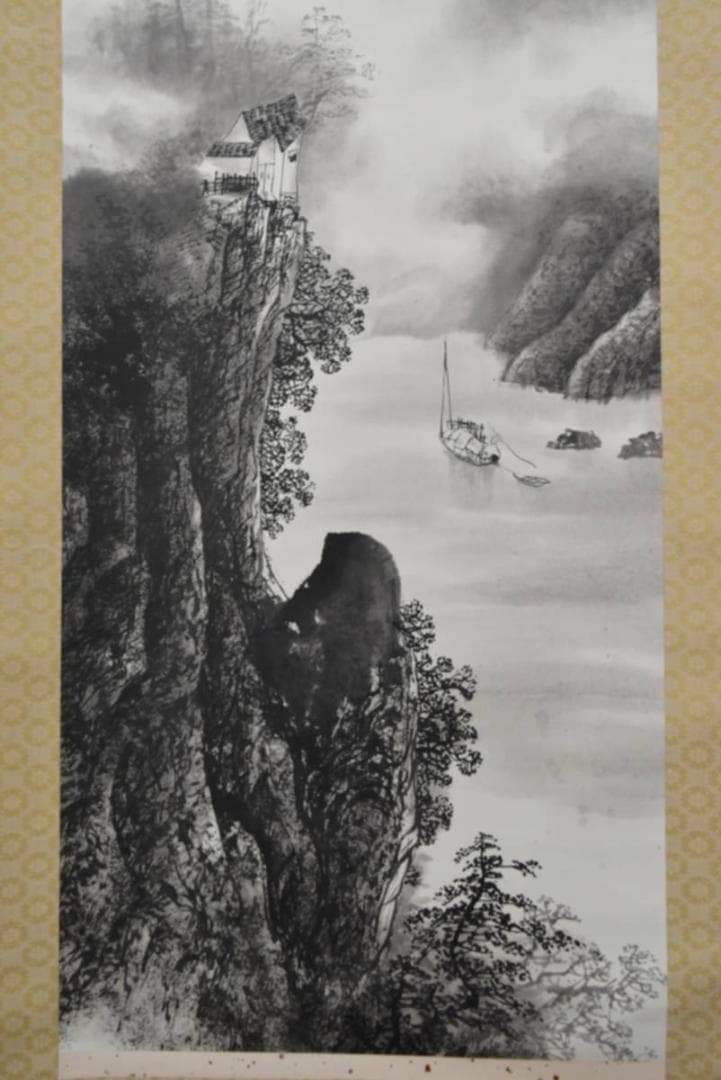 作者不詳/中国山水図/桂林/掛軸/名家伝来/AA-466