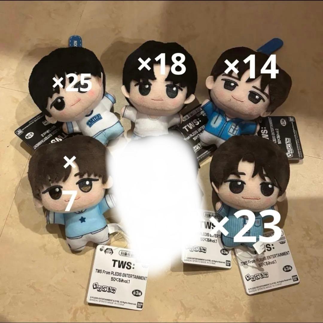 TWS トゥアス　ちびぐるみ 87体セット ナムコ限定 TWS トゥアス ちびぐるみ vol.1 SHINYU シニュ 3個 - メルカリ