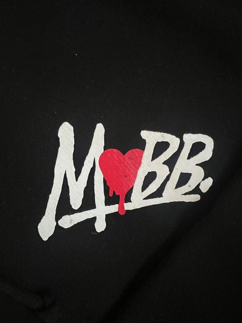 トップス HEART DRIP HOODIE -BLACK-