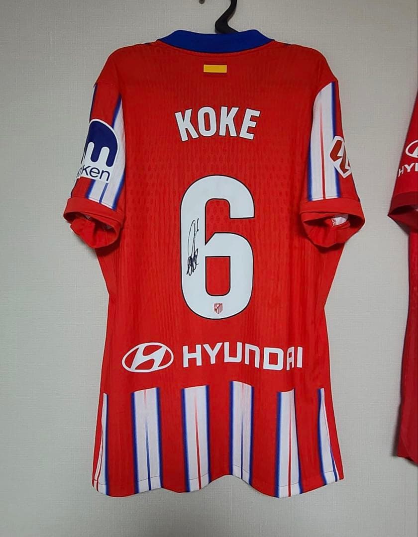 実使用ユニフォーム アトレティコ・マドリード コケ サイン入り実使用