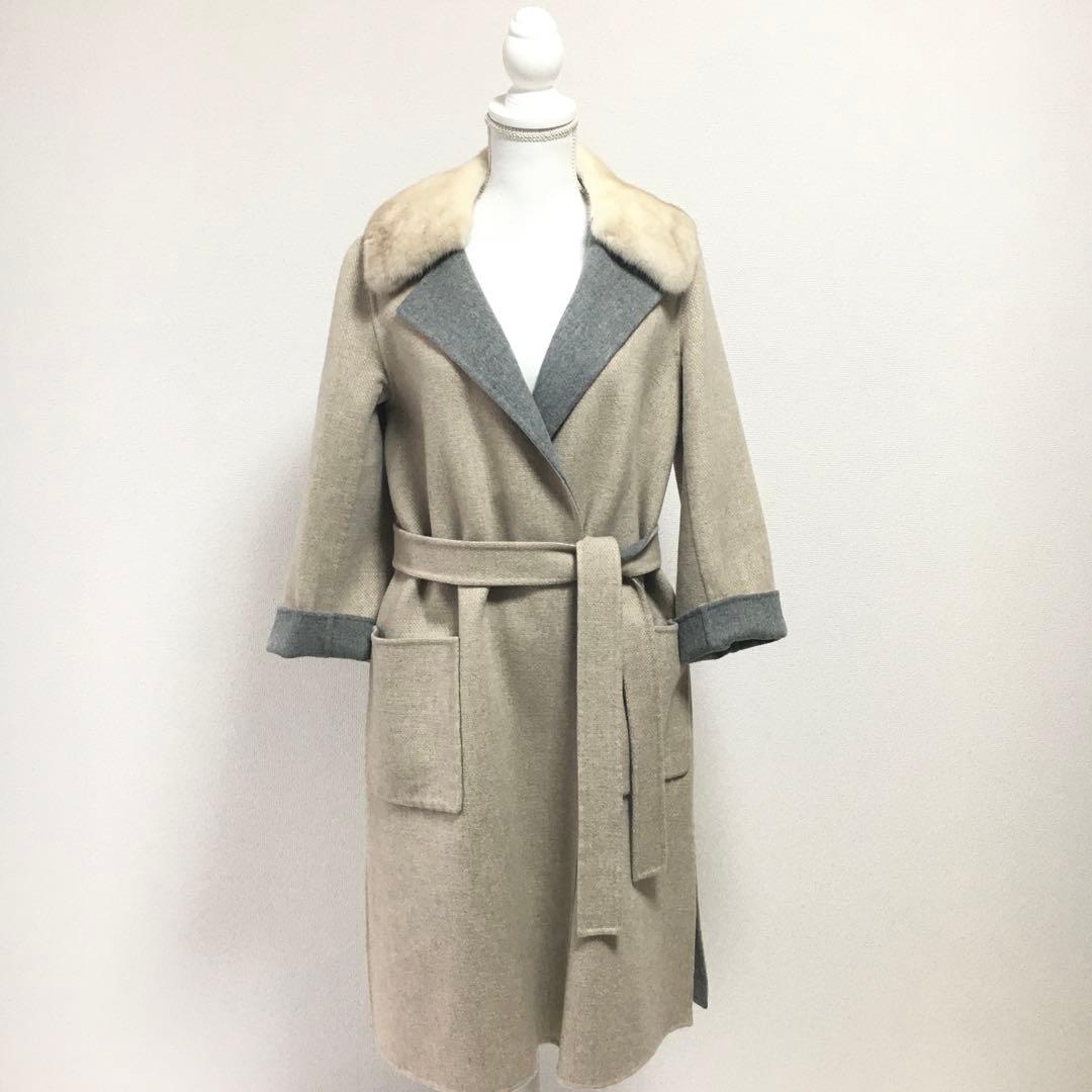 美品 定価50万円 FOXEY フォクシー カシミヤ ミンク ファー コート