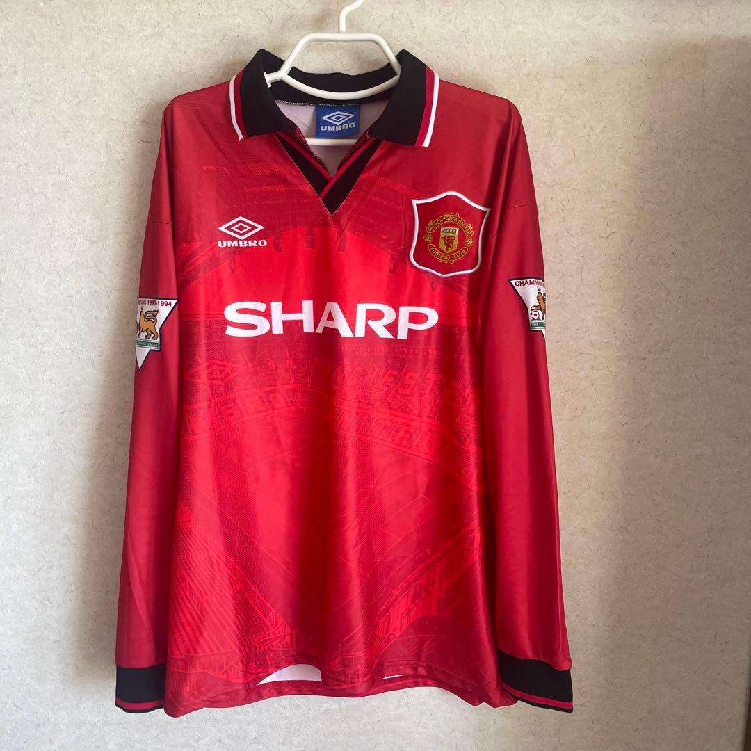 UK製94-96マンチェスターユナイテッド24番ベッカムユニフォームゲーム